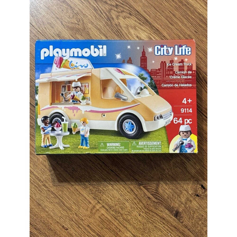 Playmobil City Life Ice Cream Truck New Sealed Toy Set Kids Pretend Play 9114